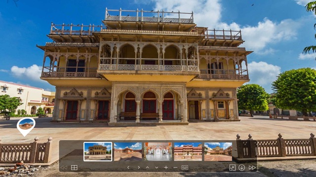 A still from a virtual tour of the Jaipur City Palace, a new pandemic-era offering by India’s tourism ministry, in partnership with OutsiteVR. A still from a virtual tour of the Jaipur City Palace, a new pandemic-era offering by India’s tourism ministry, in partnership with OutsiteVR.