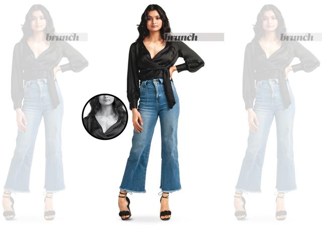 Mandeep says her teenage years were especially difficult as people would assume her birthmark was a burn scar and tell her how weird it looked; Top, Zara; jeans, Mango; heels, H&M (Shivamm Paathak) Mandeep says her teenage years were especially difficult as people would assume her birthmark was a burn scar and tell her how weird it looked; Top, Zara; jeans, Mango; heels, H&M (Shivamm Paathak)