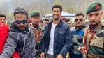 Vicky Kaushal at the Indian Army camp in Uri. Vicky Kaushal at the Indian Army camp in Uri.