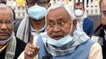 “Aap unhi se puchiye (ask him only),” CM Nitish Kumar said on Sunday after reporters asked what he had to say about the Union minister’s remark.(ANI Photo) “Aap unhi se puchiye (ask him only),” CM Nitish Kumar said on Sunday after reporters asked what he had to say about the Union minister’s remark.(ANI Photo)