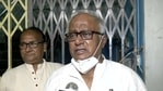 Trinamool Congress’ Saugata Roy trained guns at actor Mithun Chakraborty after he joined the BJP on Sunday. (ANI Photo ) Trinamool Congress’ Saugata Roy trained guns at actor Mithun Chakraborty after he joined the BJP on Sunday. (ANI Photo )