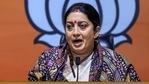 Union minister Smriti Irani addresses a press conference, in New Delhi. (PTI) Union minister Smriti Irani addresses a press conference, in New Delhi. (PTI)
