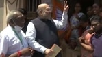 Home minister Amit Shah during his door-to-door campaign in Kanyakumari on Sunday.(ANI Photo) Home minister Amit Shah during his door-to-door campaign in Kanyakumari on Sunday.(ANI Photo)