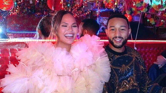 Chrissy Teigen and John Legend were seen grooving to Bollywood songs on Saturday night. 