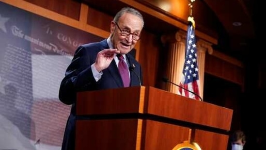 Senate Majority Leader Chuck Schumer.(AP) Senate Majority Leader Chuck Schumer.(AP)
