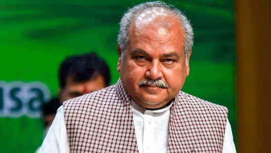 Union agricultural minister Narendra Singh Tomar at an event in New Delhi last month.(PTI File Photo) Union agricultural minister Narendra Singh Tomar at an event in New Delhi last month.(PTI File Photo)