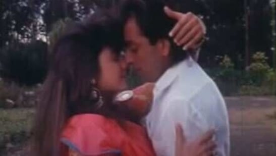 Pooja Bhatt and Sanjay Dutt in a Sadak.