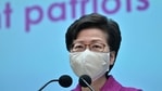 Hong Kong's Chief Executive Carrie Lam speaks during a press conference at the government headquarters in Hong Kong on March 8, 2021, following her return from Beijing where she attended the opening of the National People's Congress last week. (Photo by Anthony WALLACE / AFP)(AFP) Hong Kong's Chief Executive Carrie Lam speaks during a press conference at the government headquarters in Hong Kong on March 8, 2021, following her return from Beijing where she attended the opening of the National People's Congress last week. (Photo by Anthony WALLACE / AFP)(AFP)