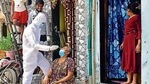 Prior to Monday’s tally, Dharavi had seen a spike in Covid-19 cases twice this year.(Anshuman Poyrekar/HT Photo) Prior to Monday’s tally, Dharavi had seen a spike in Covid-19 cases twice this year.(Anshuman Poyrekar/HT Photo)