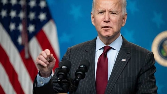 US President Joe Biden speaks about the American Rescue Plan and the Paycheck Protection Program (PPP) for small businesses in response to coronavirus, in the Eisenhower Executive Office Building in Washington, DC, February 22, 2021. (AFP/FILE) US President Joe Biden speaks about the American Rescue Plan and the Paycheck Protection Program (PPP) for small businesses in response to coronavirus, in the Eisenhower Executive Office Building in Washington, DC, February 22, 2021. (AFP/FILE)