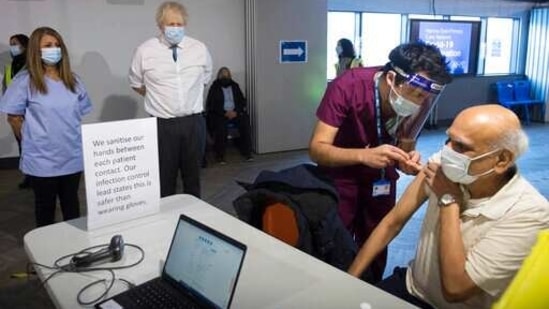 Britain is leading Europe with its vaccination program and aims to offer a jab to all adults by the end of July.(AP) Britain is leading Europe with its vaccination program and aims to offer a jab to all adults by the end of July.(AP)
