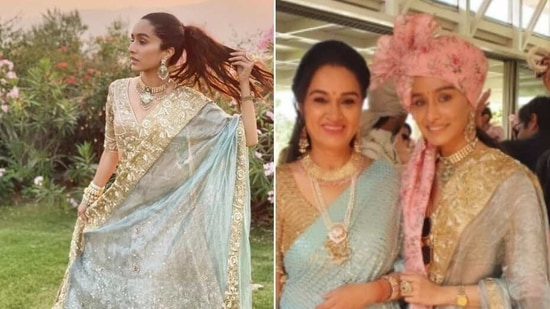 Shraddha Kapoor at cousin's wedding(Instagra/ namdeepak and tejukolhapure )