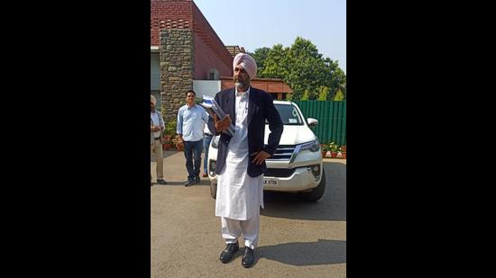 Punjab finance minister Manpreet Singh Badal before presenting the Capt Amarinder Singh-led Congress government’s fifth budget as the state heads for elections early next year. (HT Photo) Punjab finance minister Manpreet Singh Badal before presenting the Capt Amarinder Singh-led Congress government’s fifth budget as the state heads for elections early next year. (HT Photo)
