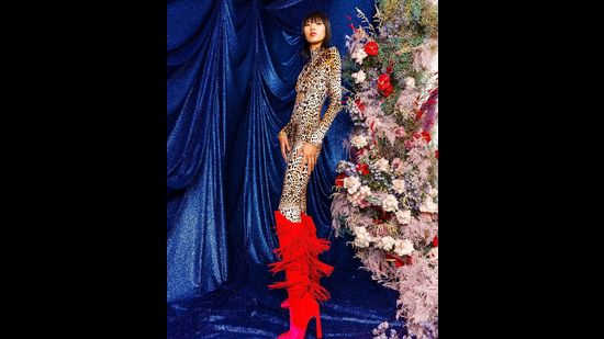 A model in a pair of fringed statement boots. (Photo: Instagram/HalpernStudio) A model in a pair of fringed statement boots. (Photo: Instagram/HalpernStudio)