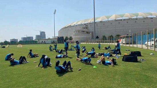 India cricketers warm up. (BCCI/Twitter)