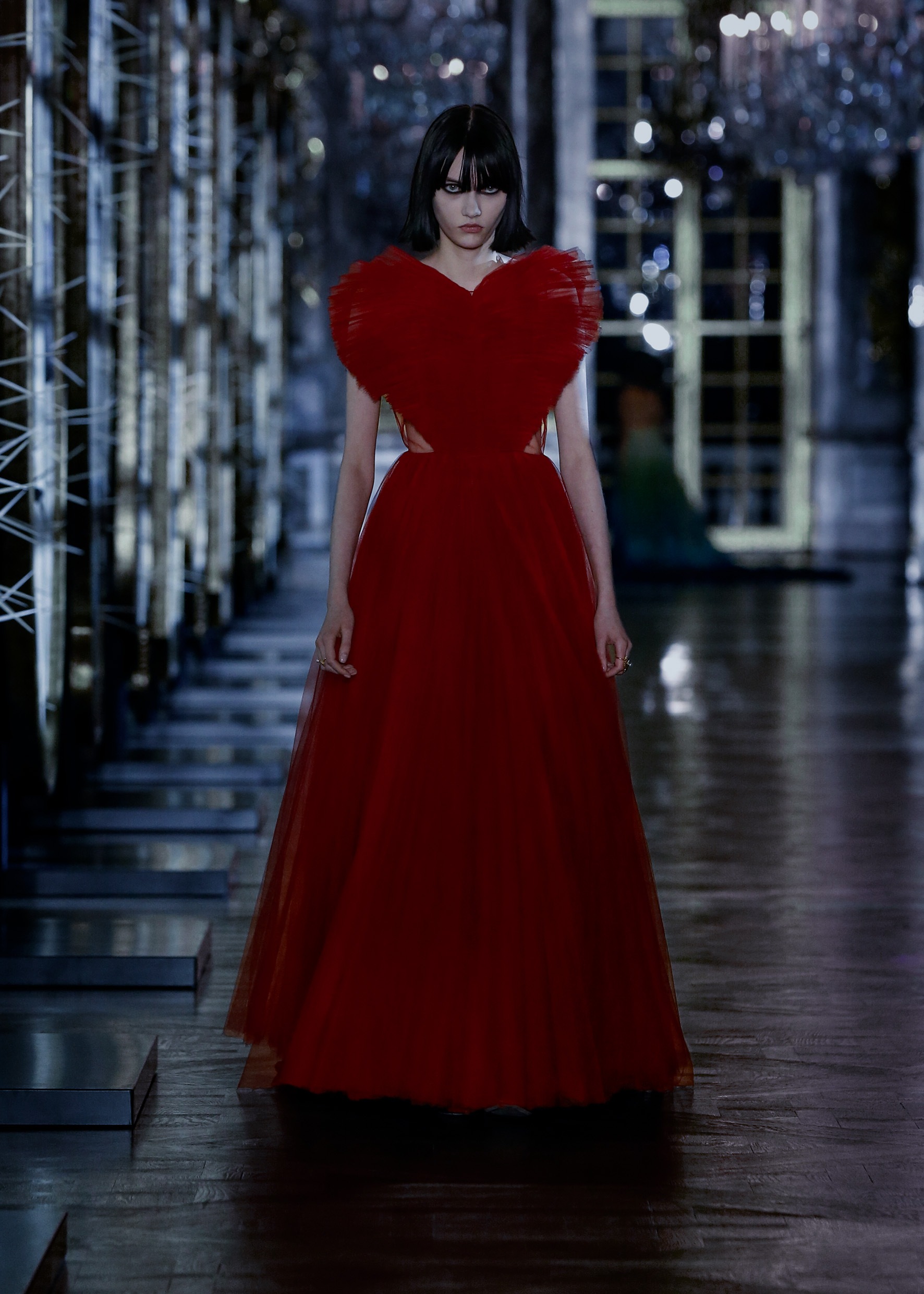The closing heart-shaped red number was a chic finish to this cinematic outing steeped in literature, drama and intrigue. (Photo: Instagram/Dior) The closing heart-shaped red number was a chic finish to this cinematic outing steeped in literature, drama and intrigue. (Photo: Instagram/Dior)