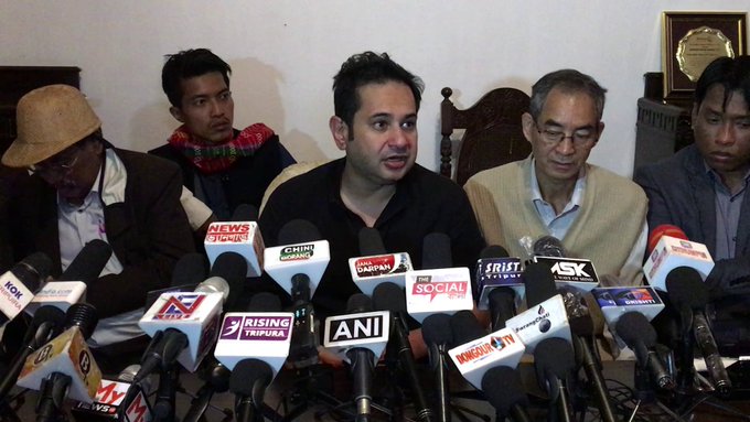 Pradyot Kishore Debbarma (Centre). (Photo@PradyotManikya)