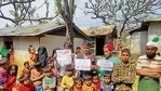 Rohingyas at Kiryani Talab in Jammu on Monday (HT Photo) Rohingyas at Kiryani Talab in Jammu on Monday (HT Photo)