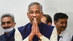 Dehradun: Uttarakhand chief minister Trivendra Singh Rawat arrives to address a press conference after tendering his resignation in Dehradun on Tuesday.(PTI) Dehradun: Uttarakhand chief minister Trivendra Singh Rawat arrives to address a press conference after tendering his resignation in Dehradun on Tuesday.(PTI)