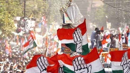 Congress flags at a rally. (File photo) Congress flags at a rally. (File photo)