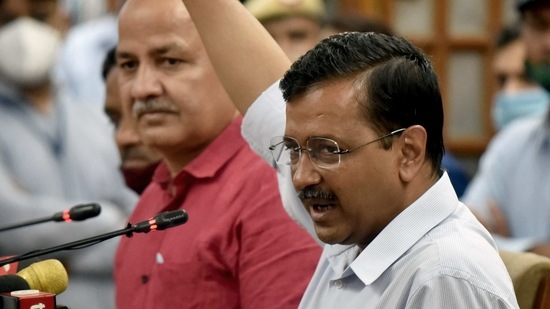 Delhi chief minister Arvind Kejriwal and deputy CM Manish Sisodia addresses a press conference, at Delhi Legislative Assembly, in New Delhi (ANI Photo)