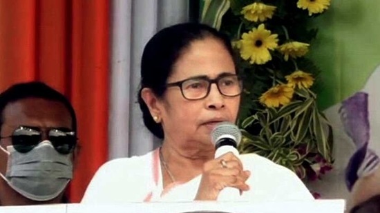 West Bengal chief minister Mamata Banerjee addresses a public rally ahead of assembly elections in Nandigram on Tuesday. (ANI PHOTO). West Bengal chief minister Mamata Banerjee addresses a public rally ahead of assembly elections in Nandigram on Tuesday. (ANI PHOTO).