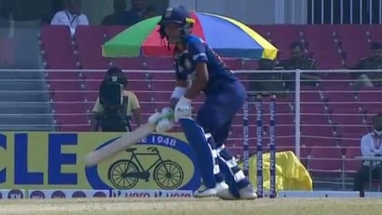 Batswoman Punam Raut scored an unbeaten 62 off 89 balls in the 2nd ODI against South Africa in Lucknow (Twitter)