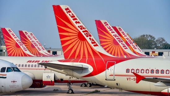The government aims to complete the privatisation of the national carrier in the next fiscal.(PTI Photo/Ravi Choudhary)(PTI) The government aims to complete the privatisation of the national carrier in the next fiscal.(PTI Photo/Ravi Choudhary)(PTI)