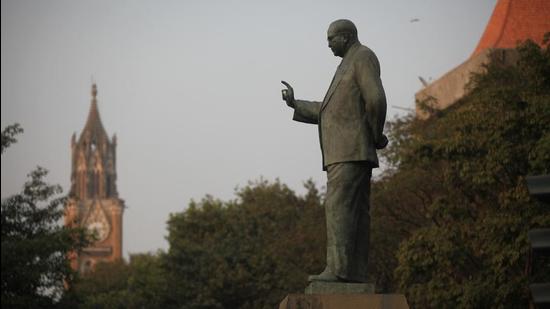 Dr. Babasaheb Ambedkar statue near sessions court, Mumbai. (Hindustan Times) Dr. Babasaheb Ambedkar statue near sessions court, Mumbai. (Hindustan Times)