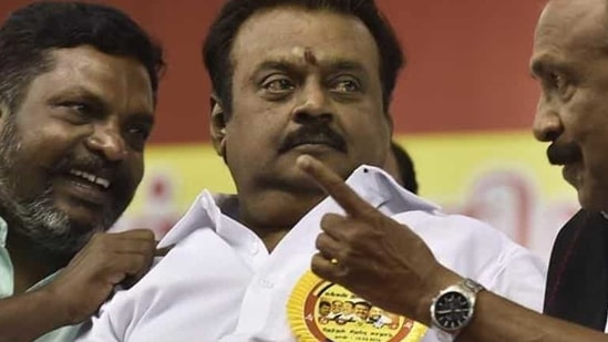 DMDK on Tuesday quit the AIADMK-led alliance after seat-sharing talks failed.(PTI File)