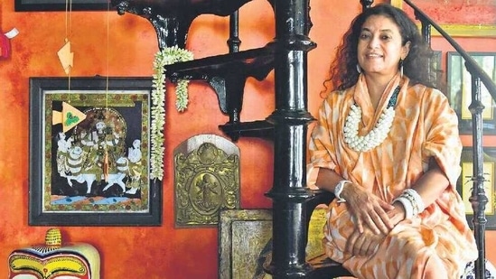 Srila Chatterjee at her Kemps Corner residence. (HT Photo/Anshuman Poyrekar) Srila Chatterjee at her Kemps Corner residence. (HT Photo/Anshuman Poyrekar)
