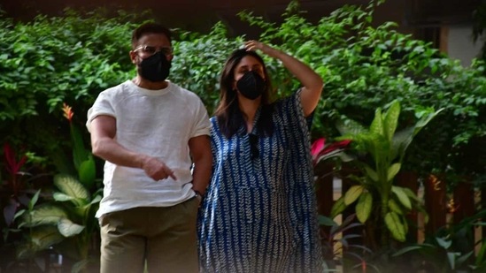 Saif Ali Khan and Kareena Kapoor Khan made their first public appearance together after welcoming their second son on February 21.(Varinder Chawla)