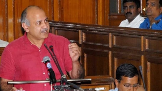 Deputy Chief Minister Manish Sisodia speaks during the Delhi Budget at the Delhi Vidhan Sabha in 2016. (Photo by DIP)