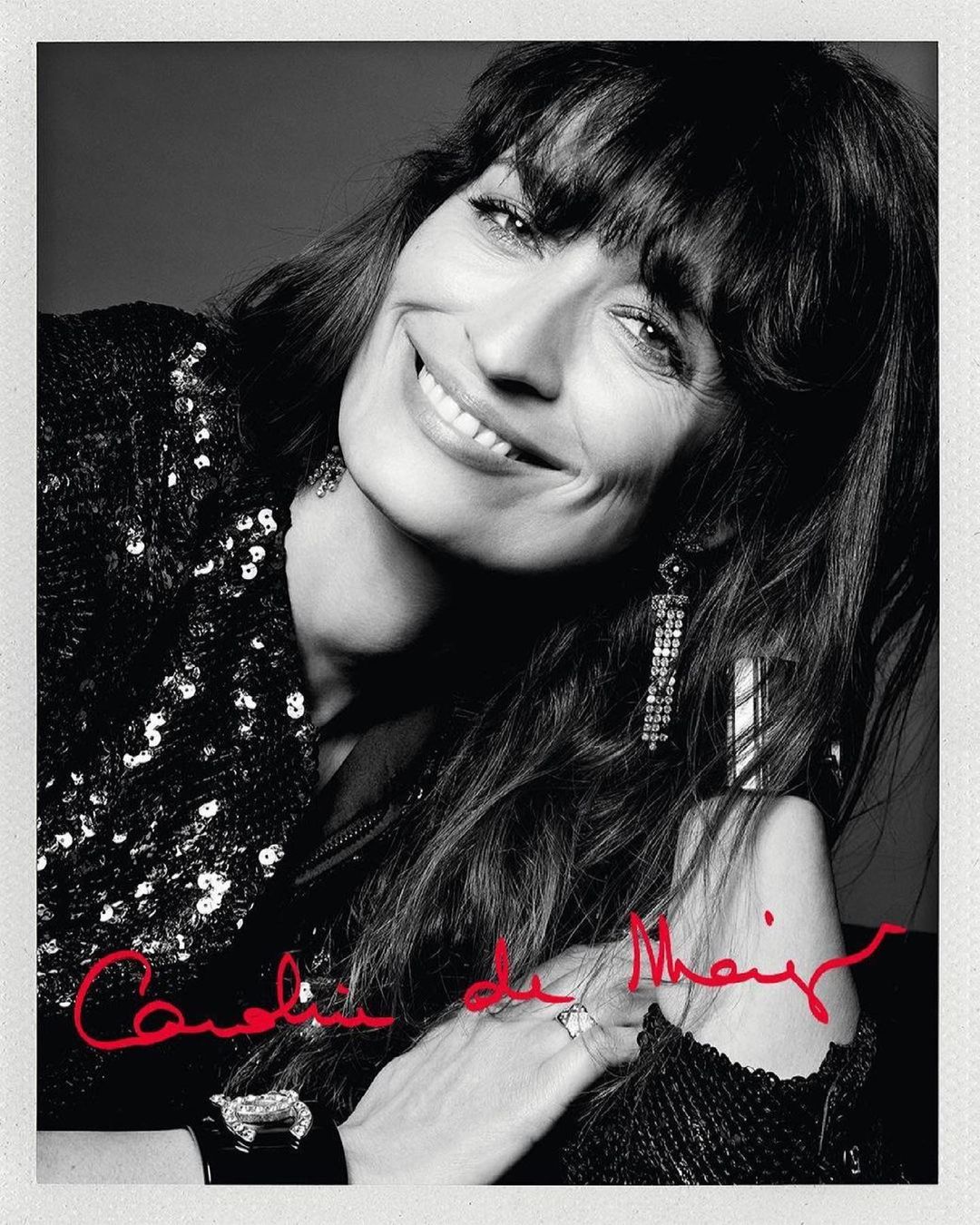 Caroline de Maigret in a shine-on look from Chanel AW 21 (Photo: Instagram/InezAndVinoodh) Caroline de Maigret in a shine-on look from Chanel AW 21 (Photo: Instagram/InezAndVinoodh)