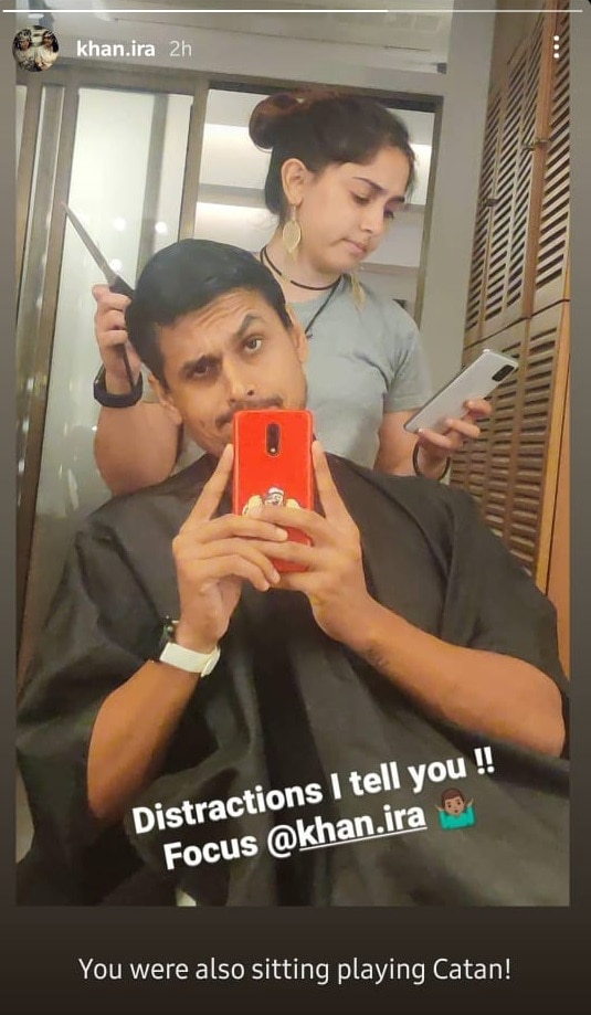 Aamir Khan’s daughter Ira Khan gives boyfriend Nupur Shikhare a haircut ...