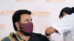 Mohanlal getting the Covid-19 vaccine. Mohanlal getting the Covid-19 vaccine.