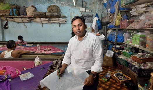 Mohammad Shamshad Sher runs a small-scale embroidery business in Mumbai's Dharavi (HT Photo/Satish Bate) Mohammad Shamshad Sher runs a small-scale embroidery business in Mumbai's Dharavi (HT Photo/Satish Bate)