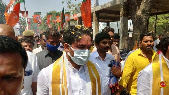 Union Minister of State for Home Affairs G Kishan Reddy along with others participates in an election campaign, in Chennai. (ANI Photo) Union Minister of State for Home Affairs G Kishan Reddy along with others participates in an election campaign, in Chennai. (ANI Photo)