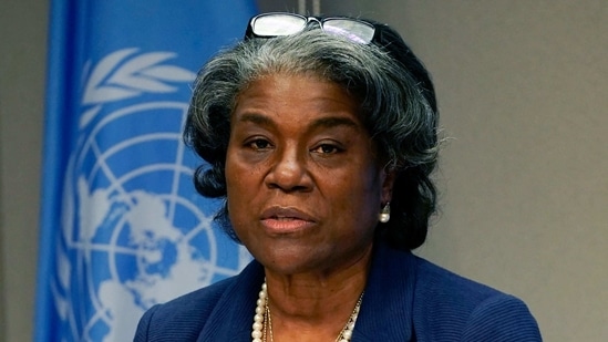 US Ambassador Linda Thomas-Greenfield also called for implementation of the historic Juba Peace Agreement signed six months ago by the civilian-led transitional government and rebel groups, saying so far “the Sudanese people have not seen the commitment and engagement by signatory parties necessary for progress.”(AFP) US Ambassador Linda Thomas-Greenfield also called for implementation of the historic Juba Peace Agreement signed six months ago by the civilian-led transitional government and rebel groups, saying so far “the Sudanese people have not seen the commitment and engagement by signatory parties necessary for progress.”(AFP)