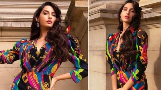 Nora Fatehi looks stunning in Versace dress(Instagram/norafatehi)