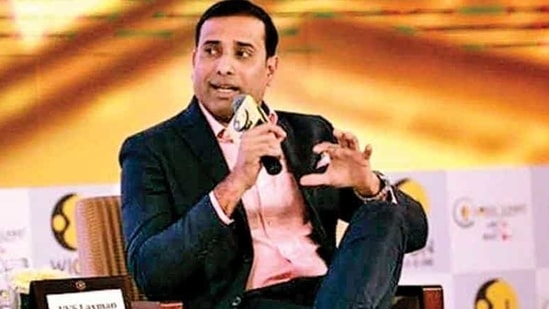 VVS Laxman in conversation at an event.(Twitter)