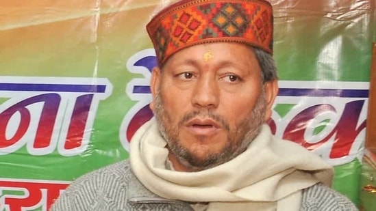 Tirath Singh Rawat, was chosen as the chief minister of Uttarakhand after a meeting of the BJP's legislative party meeting in Dehradun.(HT File Photo)