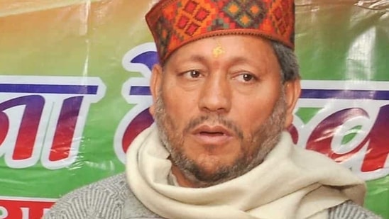 Tirath Singh Rawat (HT Photo)