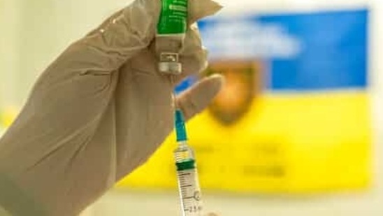 A medic prepares to administer a dose of an AstraZeneca COVID-19 vaccine marketed under the name CoviShield, to a Ukrainian serviceman at a military base near the front-line town of Krasnohorivka, eastern Ukraine, Friday, March 5, 2021. (AP Photo/Evgeniy Maloletka) A medic prepares to administer a dose of an AstraZeneca COVID-19 vaccine marketed under the name CoviShield, to a Ukrainian serviceman at a military base near the front-line town of Krasnohorivka, eastern Ukraine, Friday, March 5, 2021. (AP Photo/Evgeniy Maloletka)
