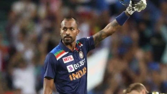 India's Hardik Pandya celebrates after the match.(REUTERS) India's Hardik Pandya celebrates after the match.(REUTERS)