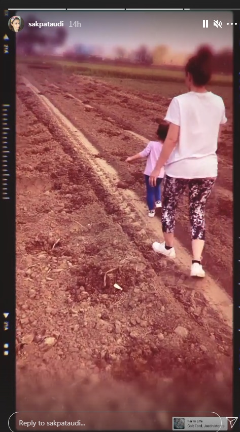Soha Ali Khan with Inaaya (Instagram story/ sakpataudi )