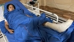 Mamata Banerjee in SSKM hospital.(Twitter.com/Abhishek Banerjee)