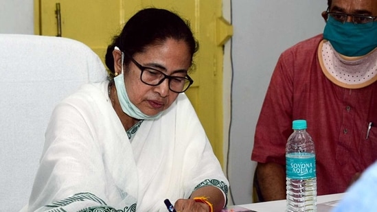 Banerjee claimed that she was deliberately pushed by some people in Nandigram in East Midnapore hours after she filed her nomination from the assembly constituency on Wednesday. (HT File photo) Banerjee claimed that she was deliberately pushed by some people in Nandigram in East Midnapore hours after she filed her nomination from the assembly constituency on Wednesday. (HT File photo)