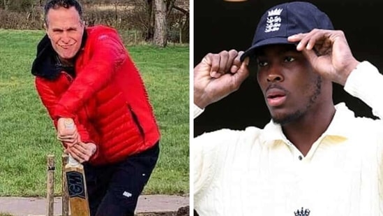 Michael Vaughan and Jofra Archer. (Screengrab/Getty Images) Michael Vaughan and Jofra Archer. (Screengrab/Getty Images)