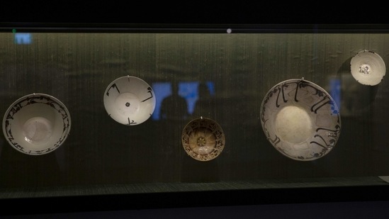 Early ceramics are on display at the Museum for Islamic Art in Jerusalem, Wednesday, March 10, 2021. (AP) Early ceramics are on display at the Museum for Islamic Art in Jerusalem, Wednesday, March 10, 2021. (AP)